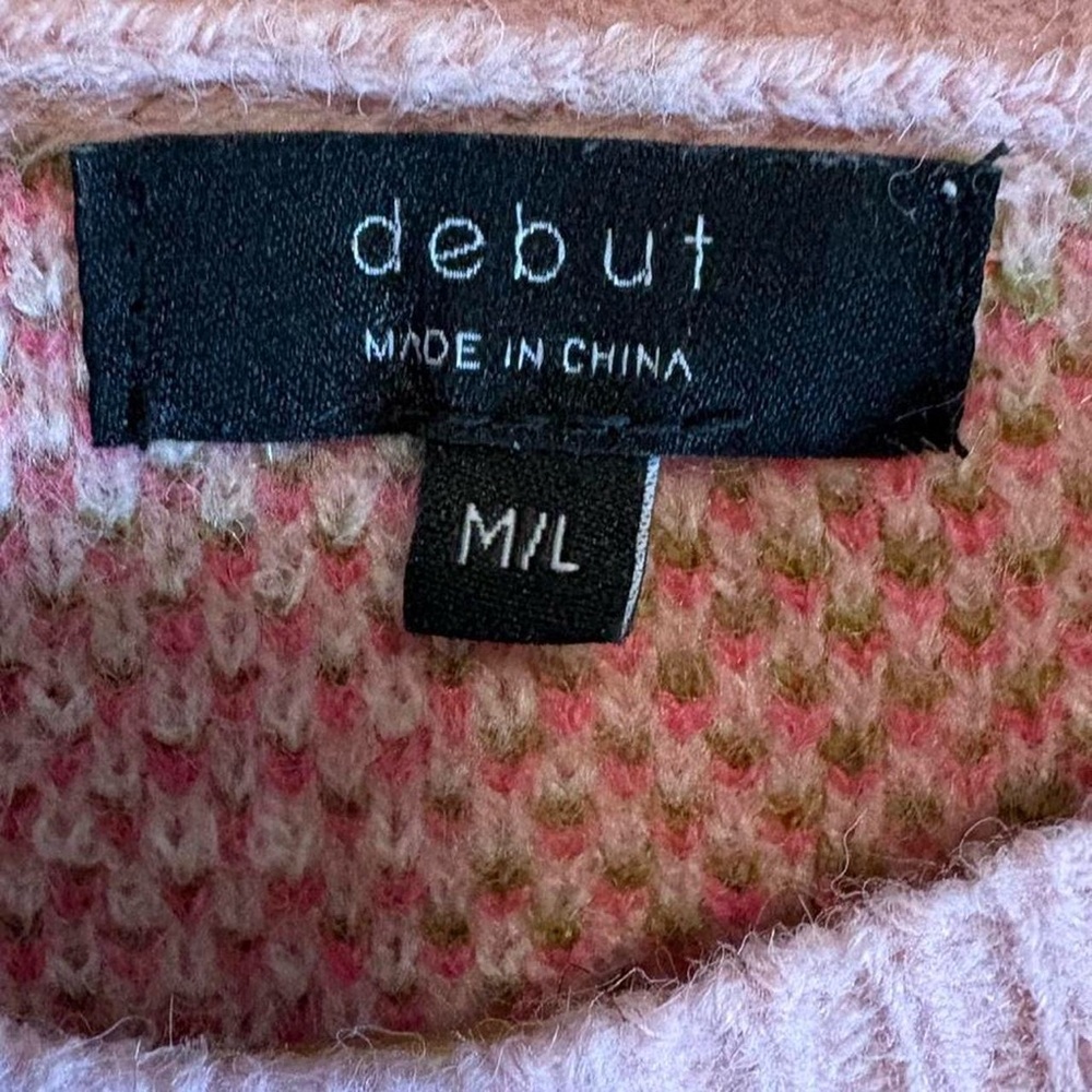 Debut Multicolor Patchwork Sweater - image 5